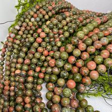 Унакит, круглый гладкий, нить 38 см