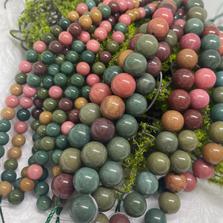 Кварц с включениями микс, нить 19 см