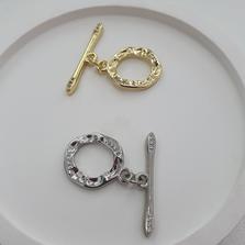 Тогл "мятый" с кристаллами 3940, 14 х 18 мм