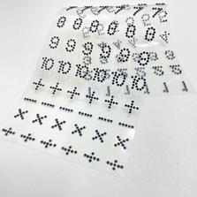 Стразы на планшетах 3/1, цифры черные