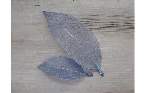 Скелетированный лист, голубой (5)
