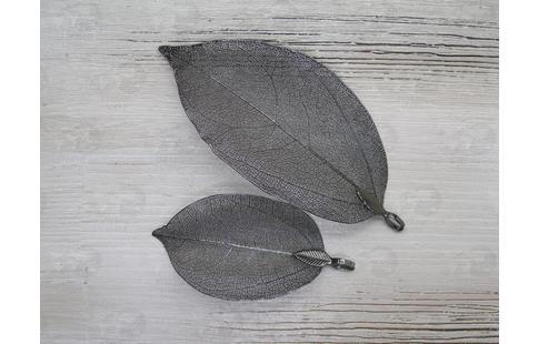 Скелетированный лист, темно-серый (11)